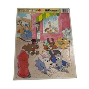 Vintage Golden 1986 Pound Puppies Frame Tray Puzzle